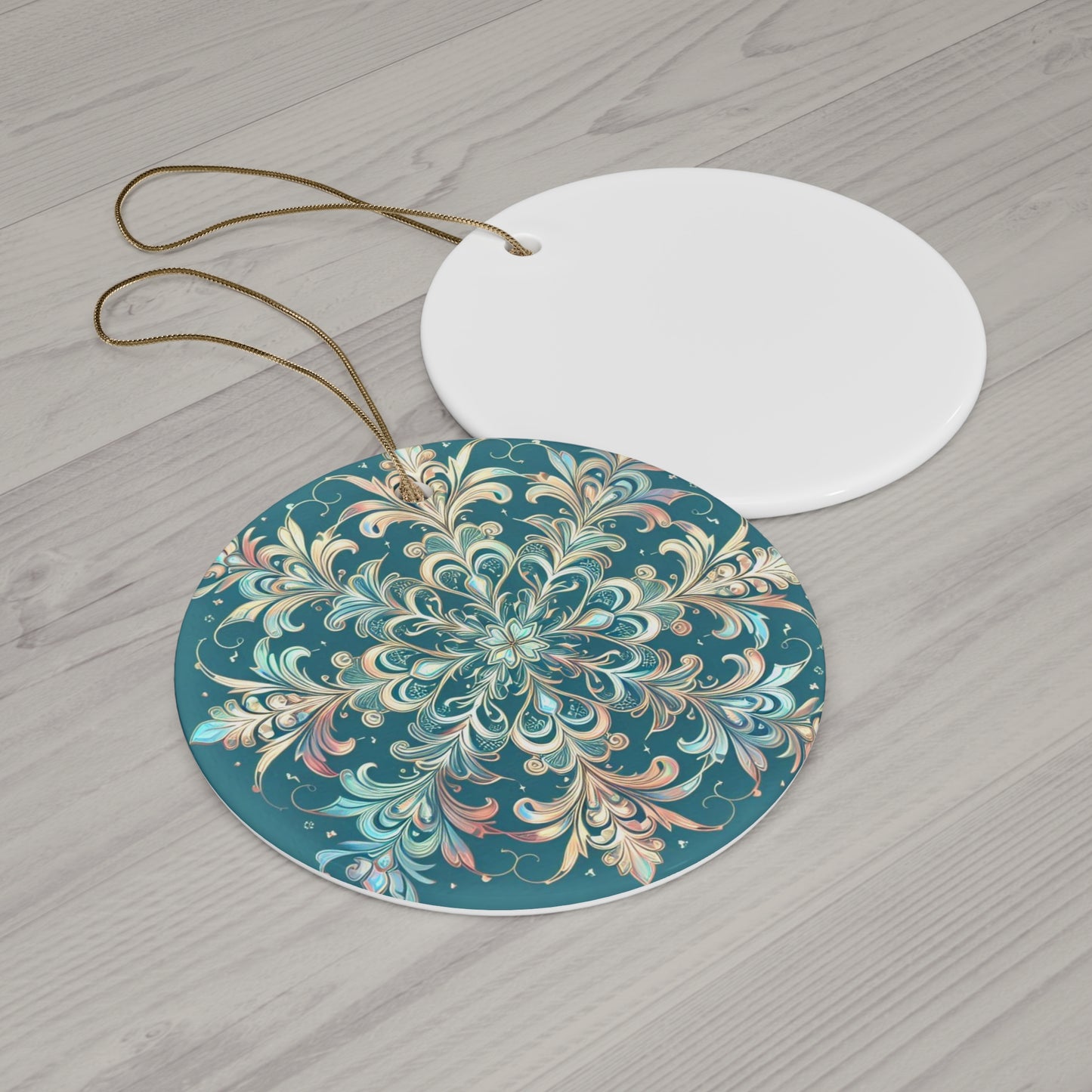 Frosty Snowflake Ceramic Ornament, 4 Shapes