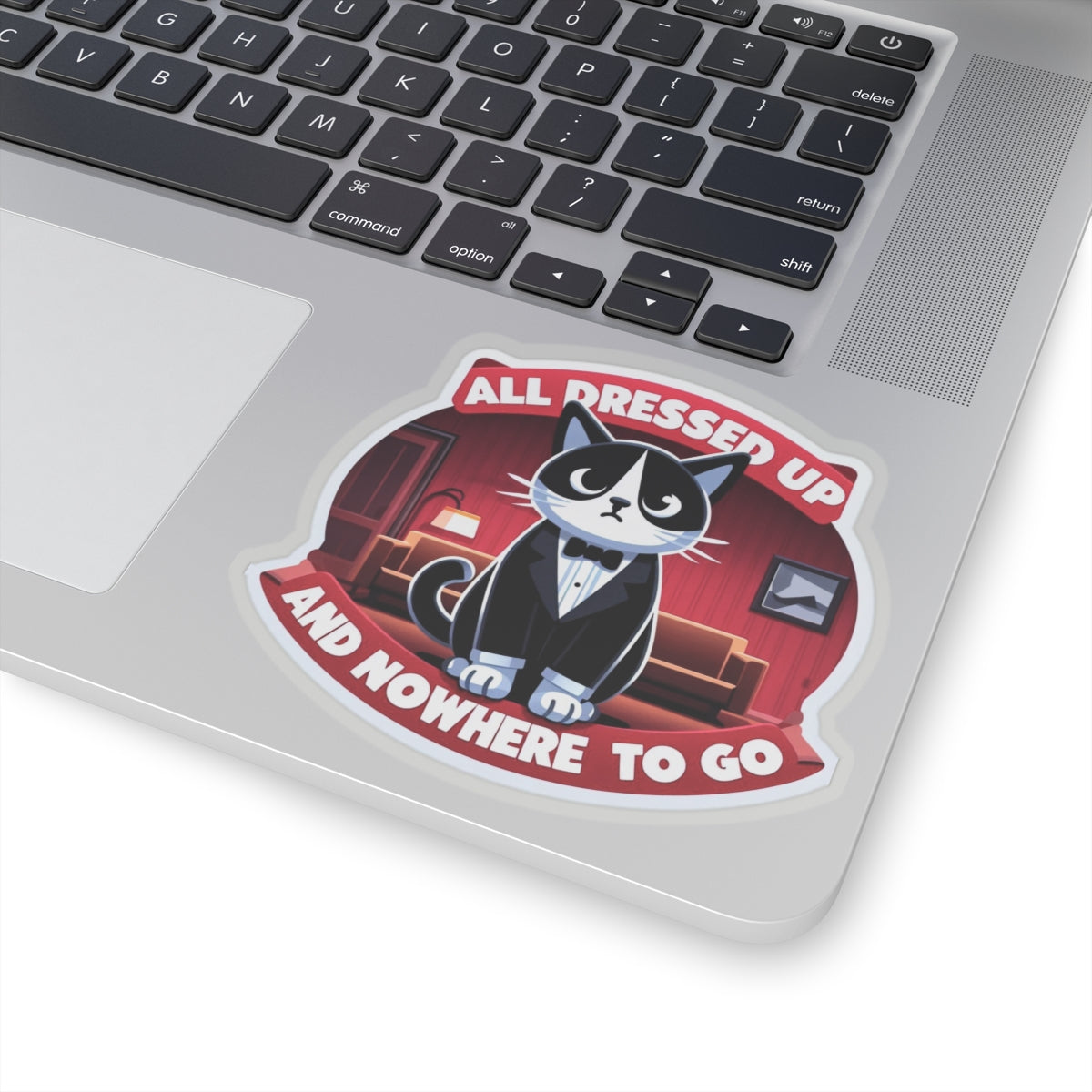 Tuxedo Cat All Dressed Up Kiss-Cut Stickers