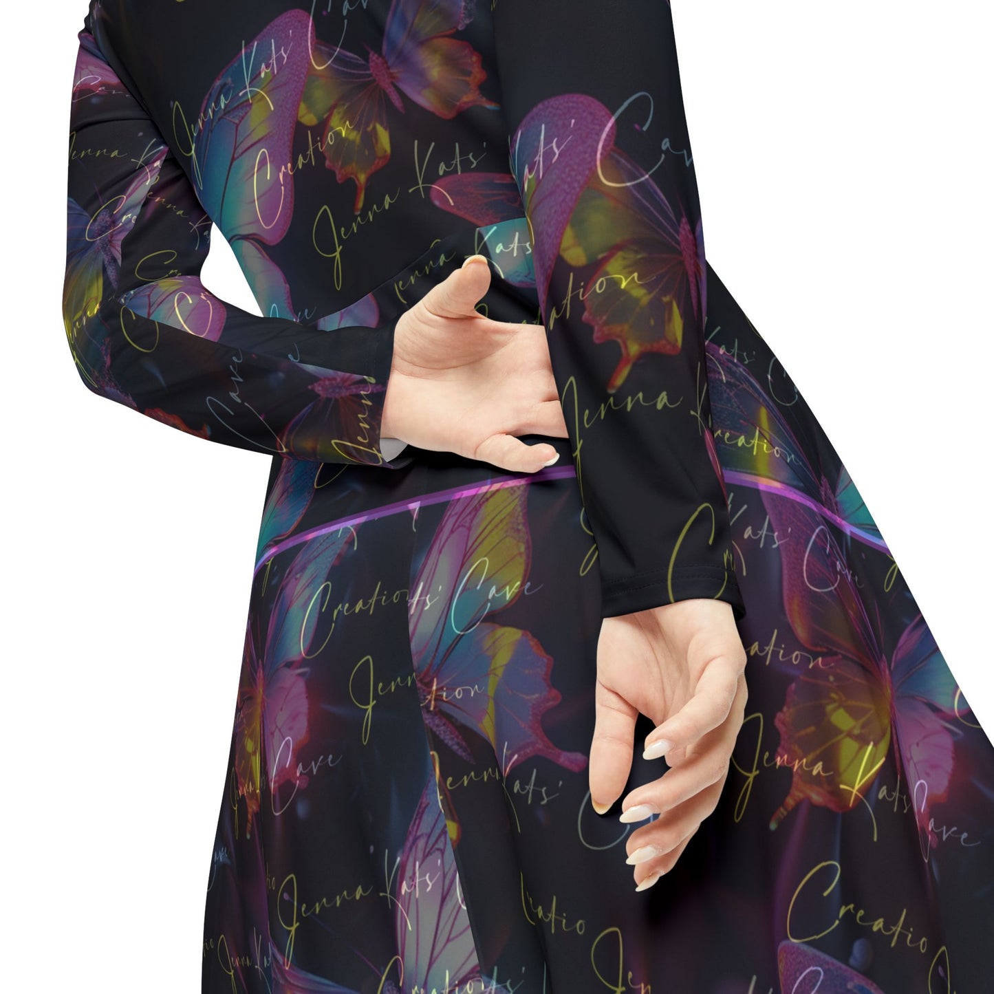Jenna Kats' Dark Butterfly, Women's Long Sleeve Dance Dress. My Name Is Written All Over That Dress!