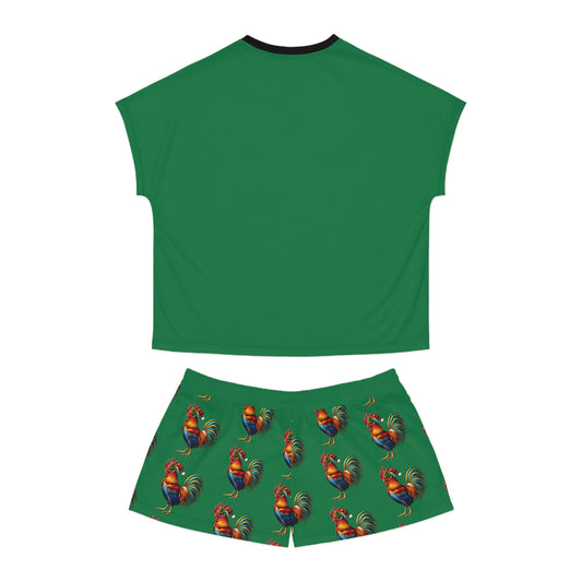 Really Merry Rooster Women's Short Pajama Set
