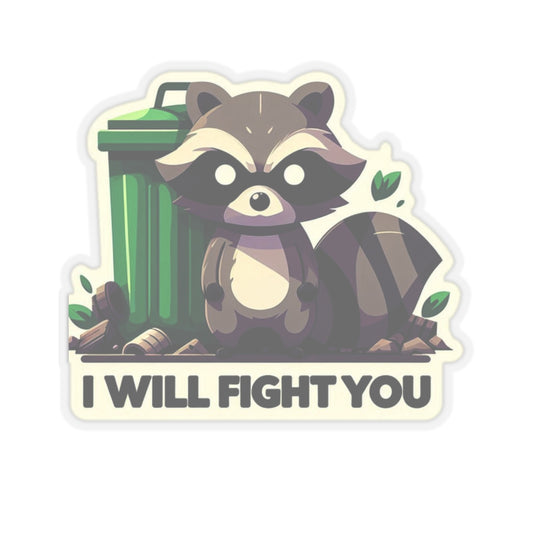 Feisty Raccoon Kiss-Cut Stickers