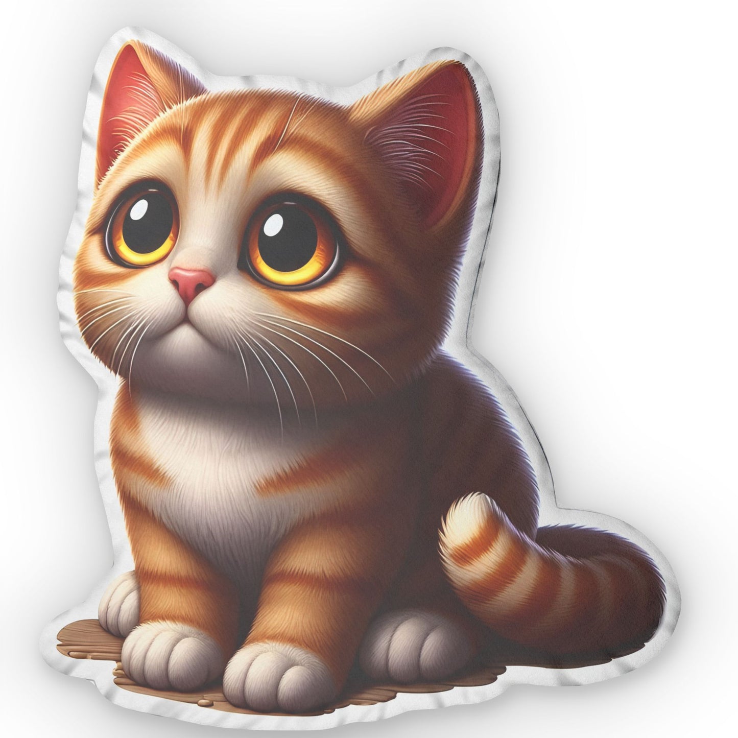 Golden Eyed Ginger Kitty Custom Shaped Pillows