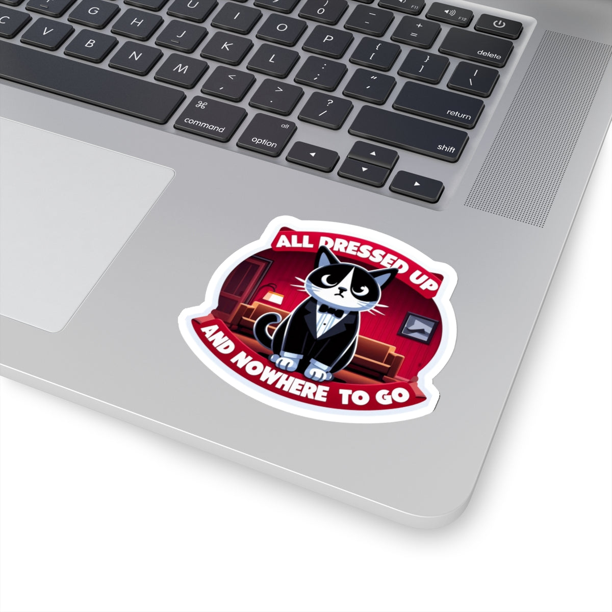 Tuxedo Cat All Dressed Up Kiss-Cut Stickers