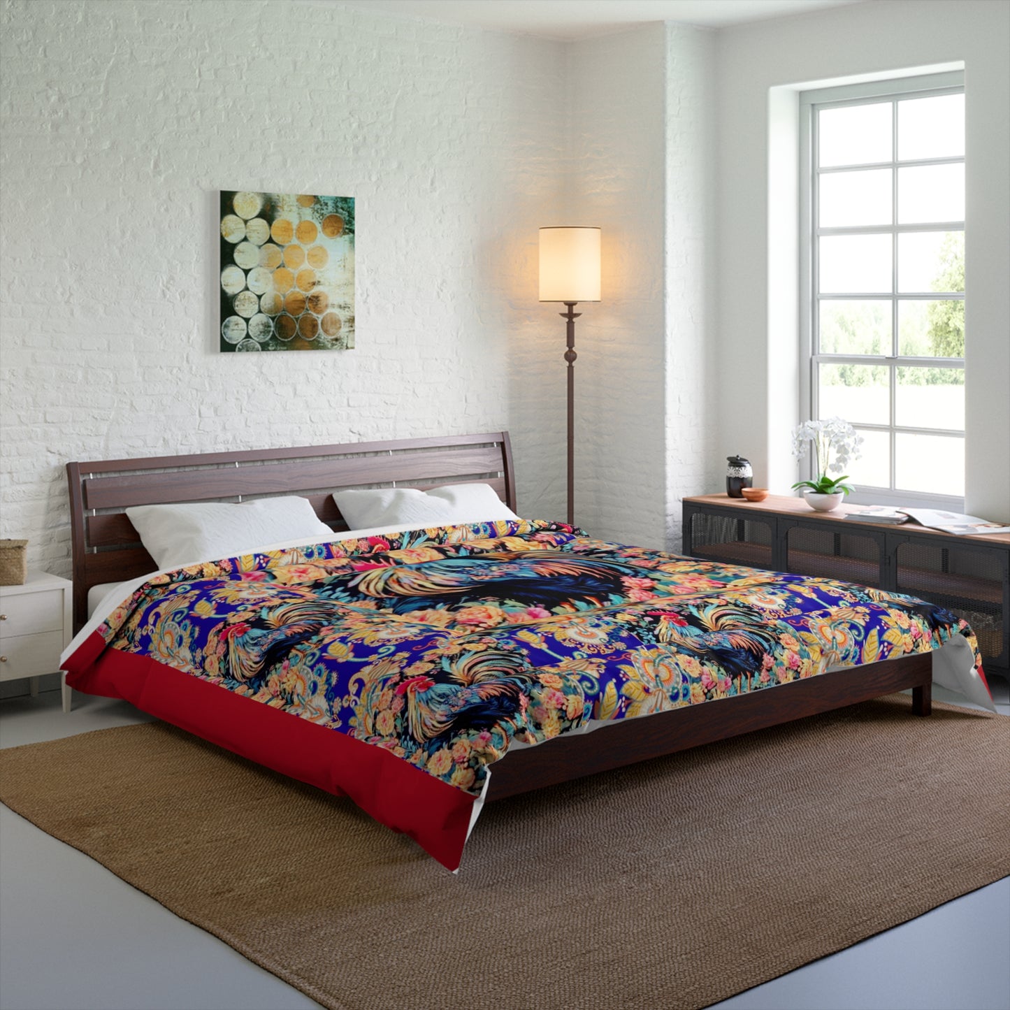 "Clucker" Comforter In White
