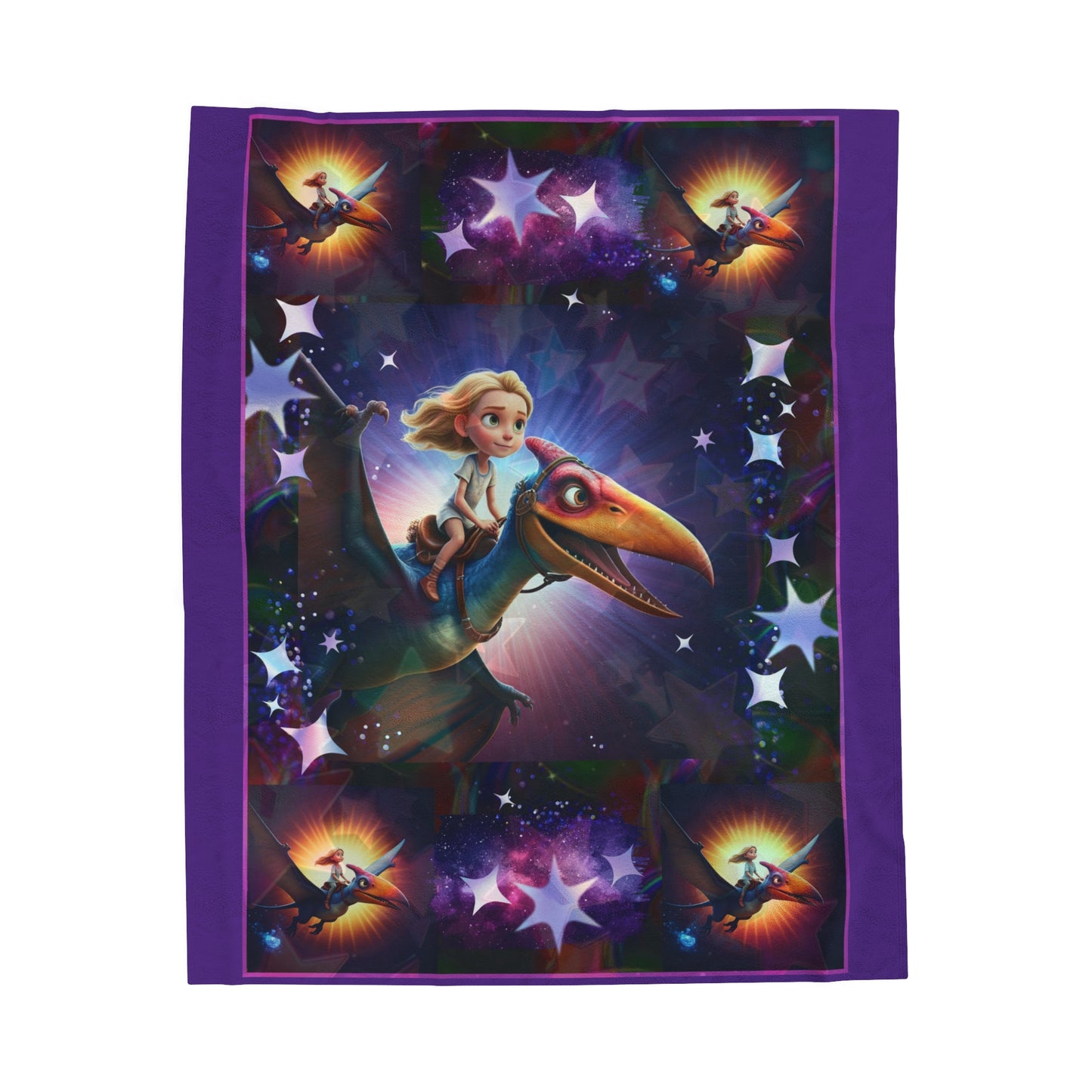 "Pterodactyl's Pal" Velveteen Plush Blanket