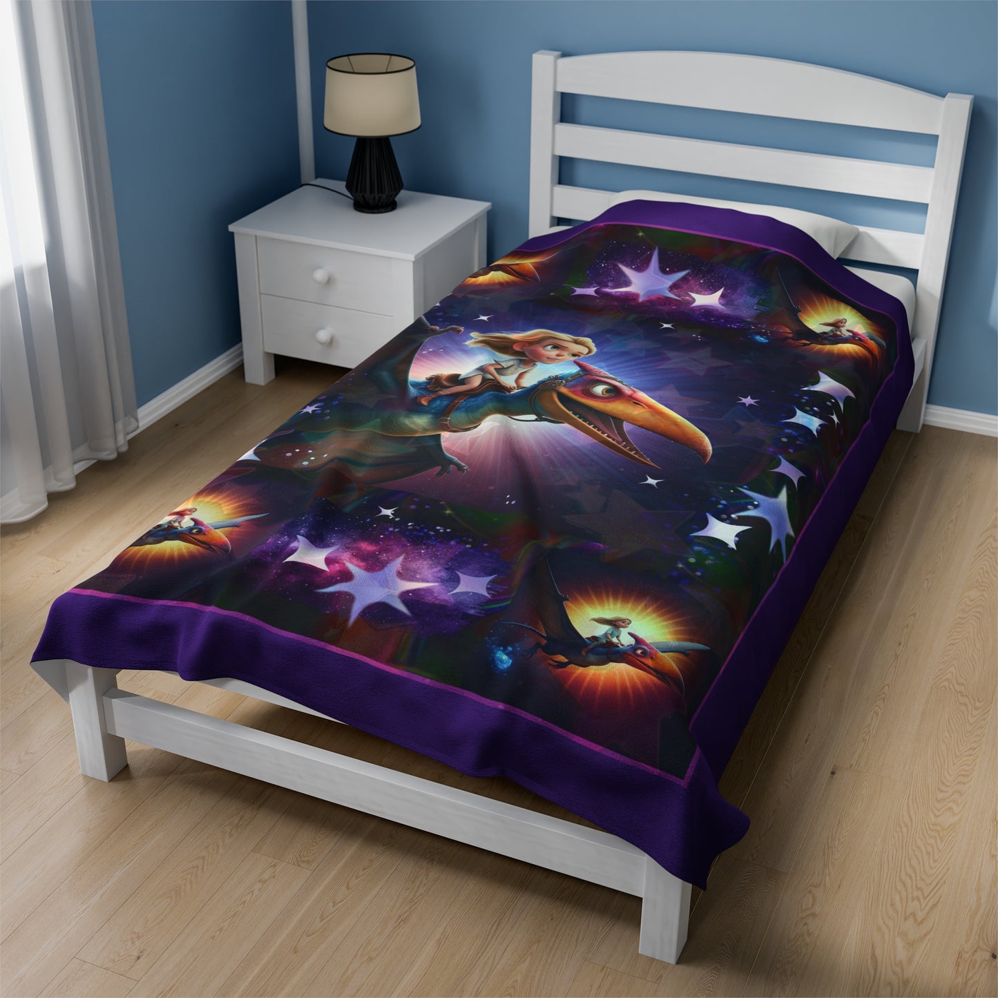 "Pterodactyl's Pal" Velveteen Plush Blanket