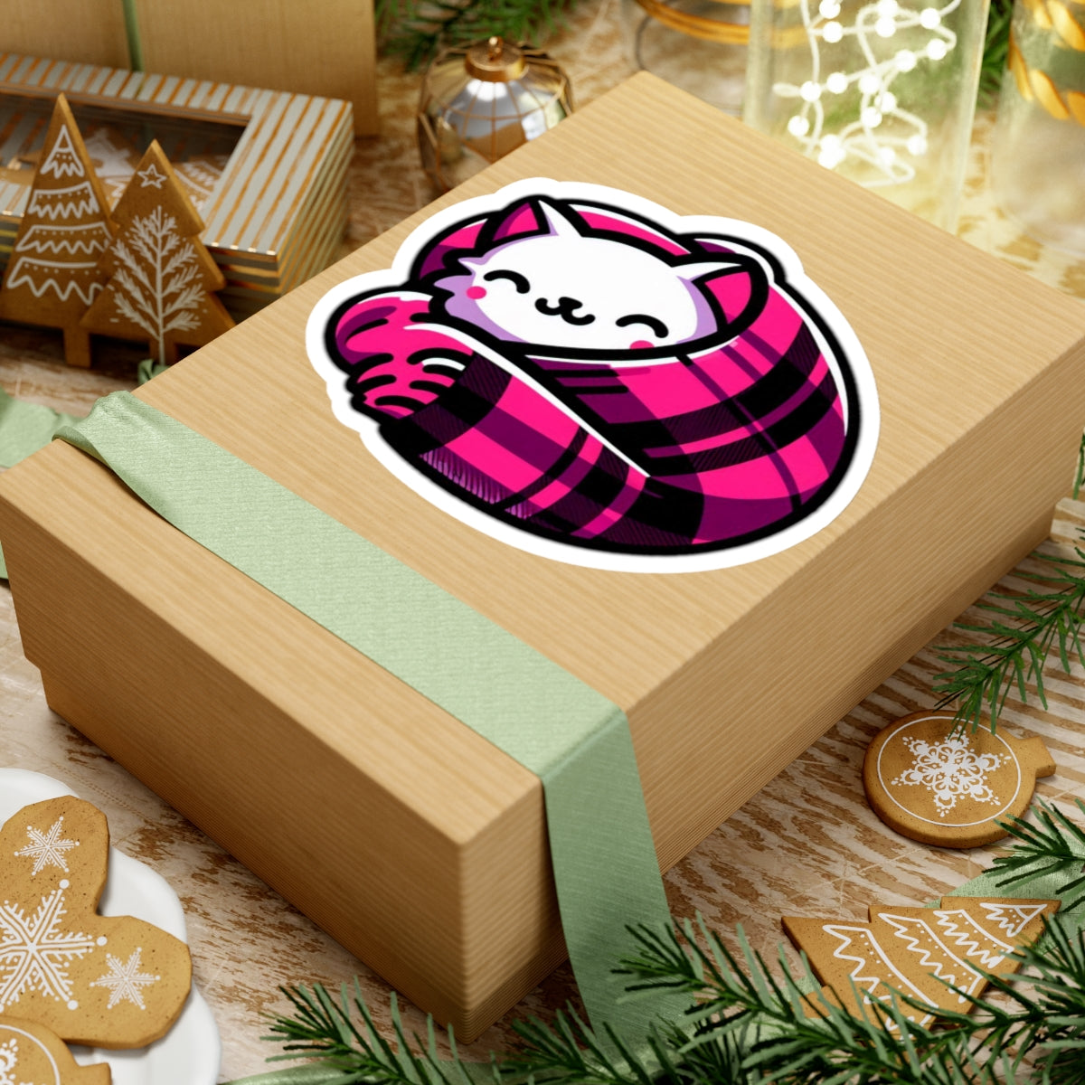 Pegatinas troqueladas "Gatito mimoso"