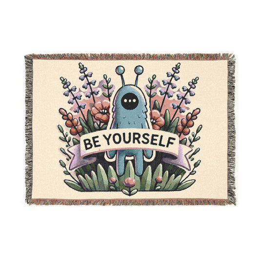 Unusual Creature Be Yourself Woven Blanket