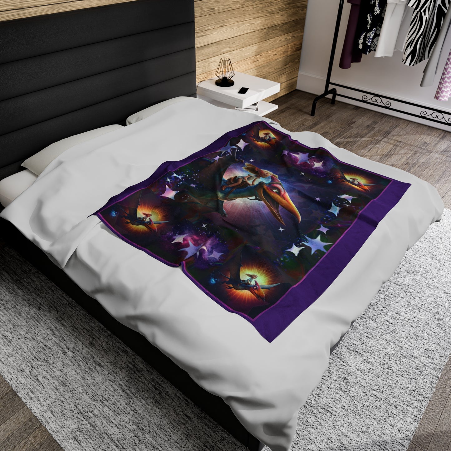"Pterodactyl's Pal" Velveteen Plush Blanket