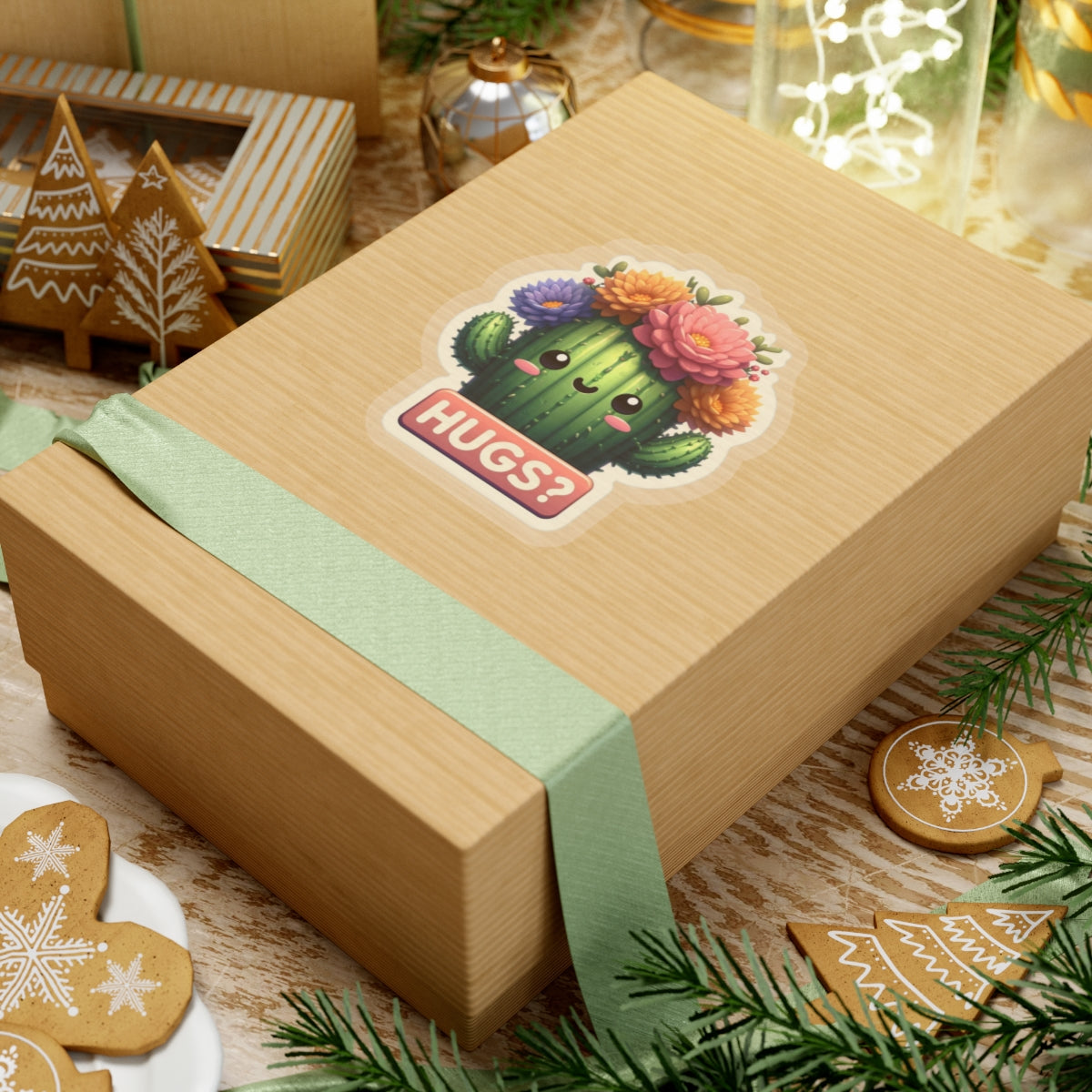 Cactus Hugs Kiss-Cut Stickers