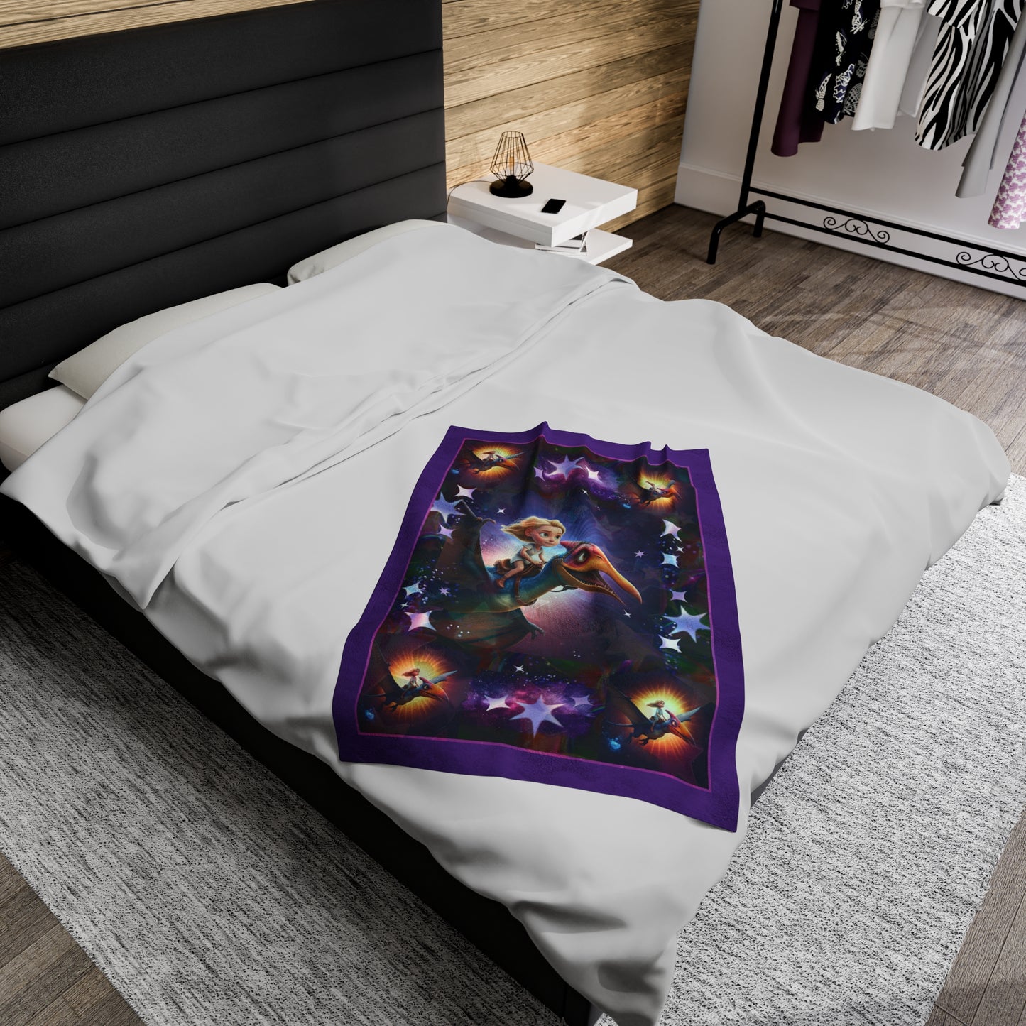 "Pterodactyl's Pal" Velveteen Plush Blanket