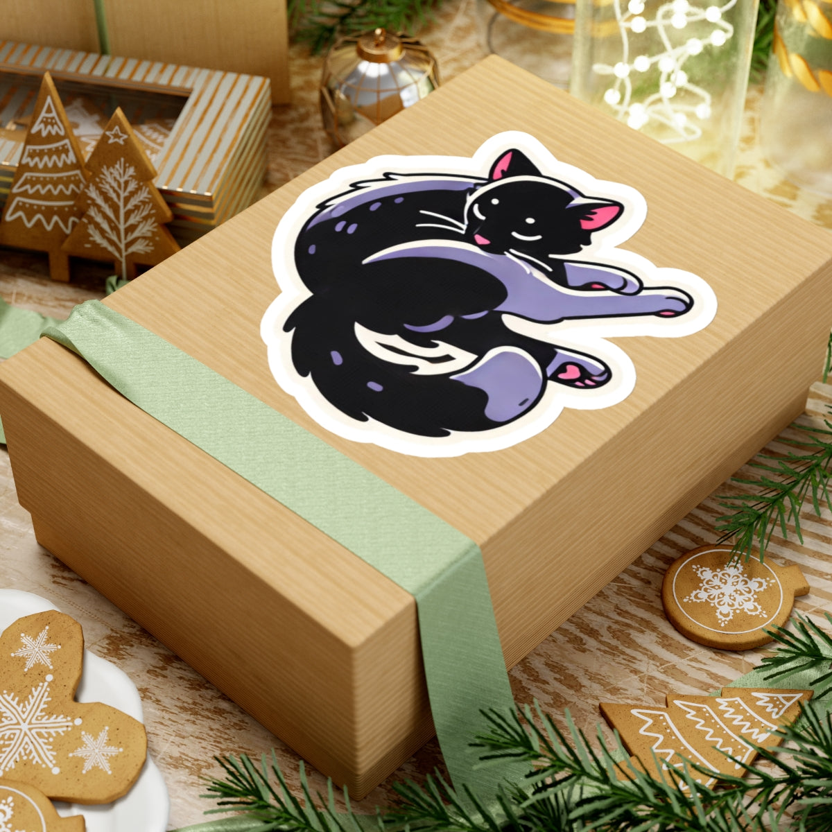 "Kitty, Keeping The Tuxedo Clean" Kiss-Cut Stickers