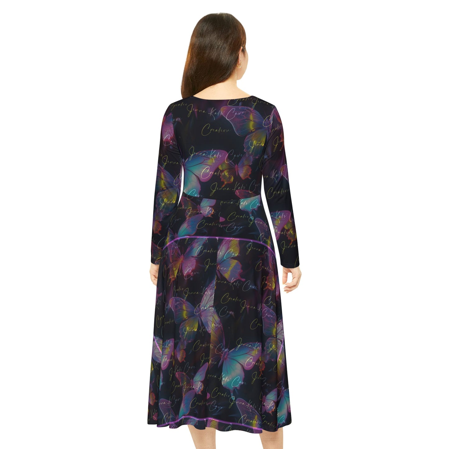 Jenna Kats' Dark Butterfly, Women's Long Sleeve Dance Dress. My Name Is Written All Over That Dress!