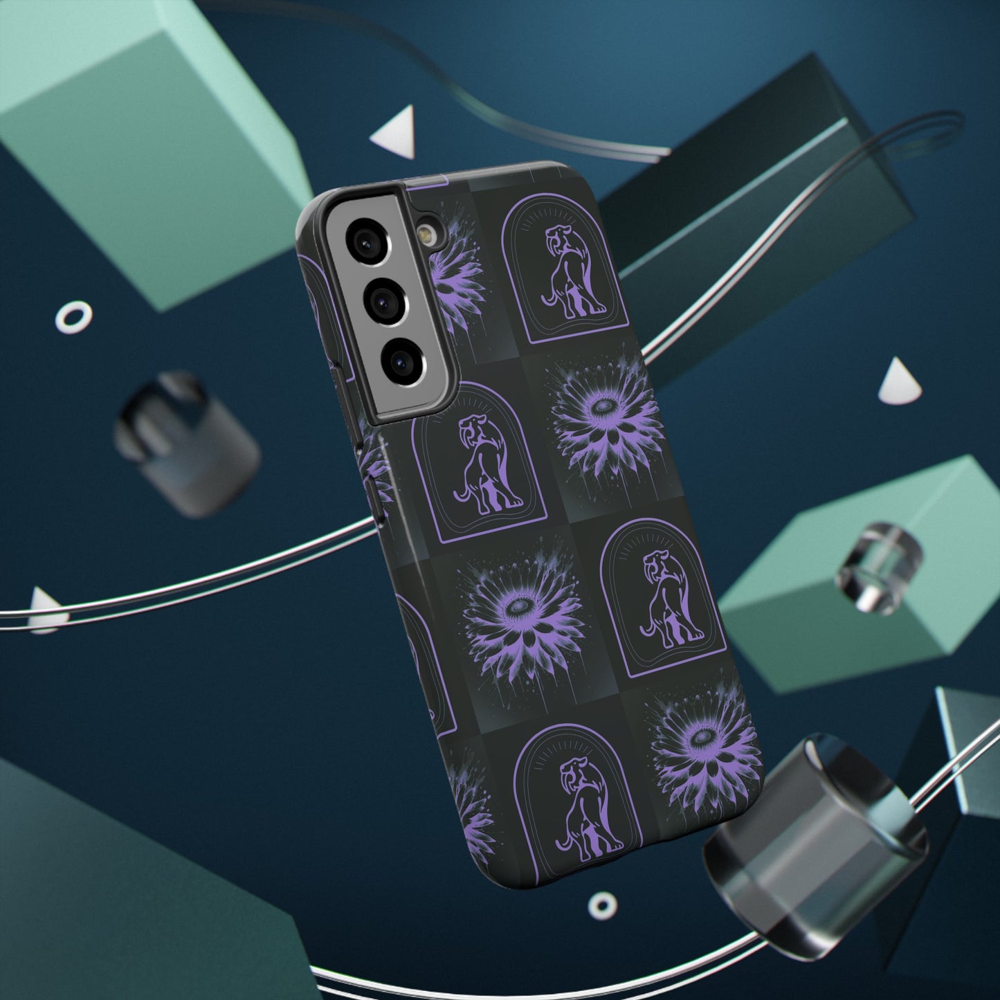 ''Jenna Kats' Purple Daisy" Impact-Resistant Cases