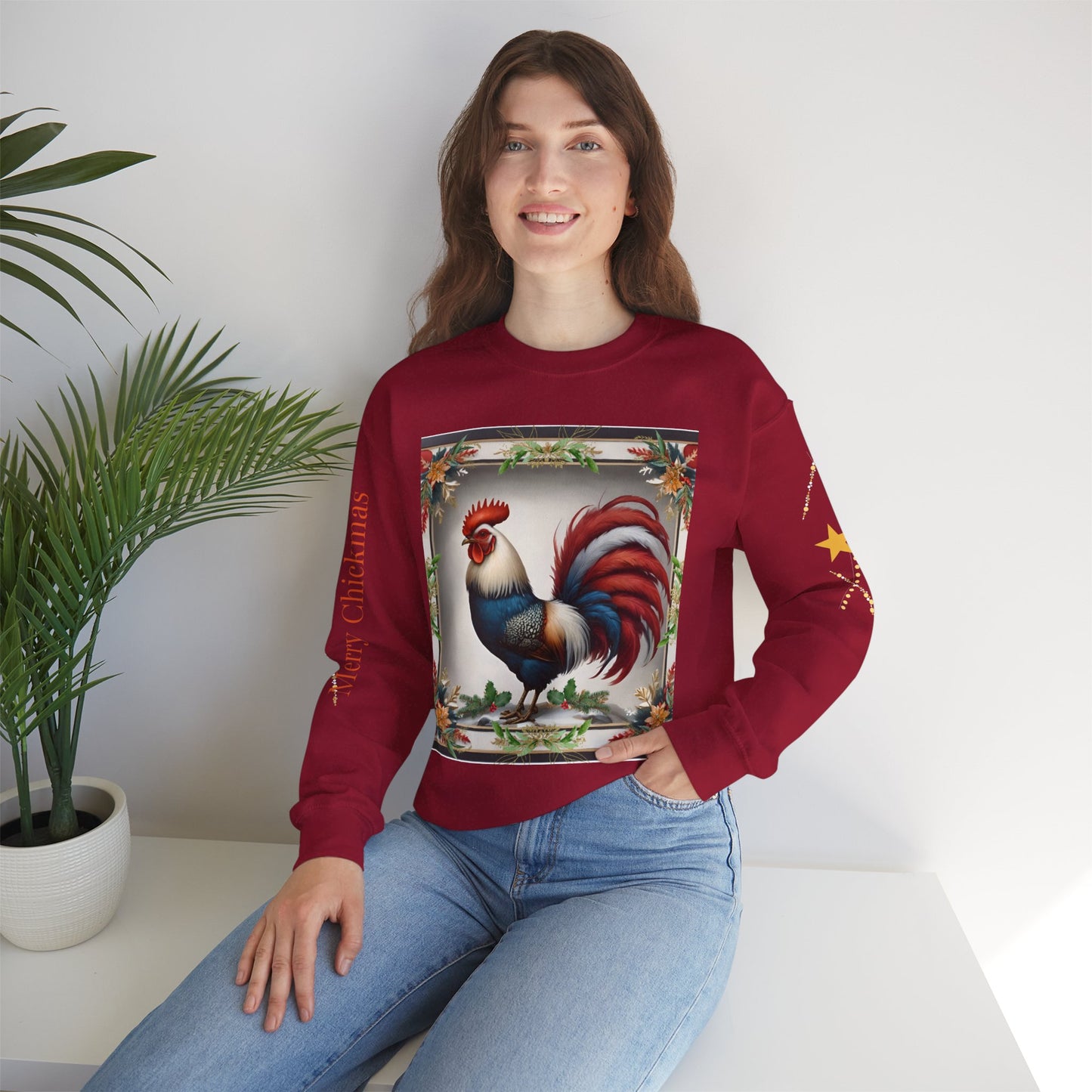 Suéter navideño unisex Merry Chickmas