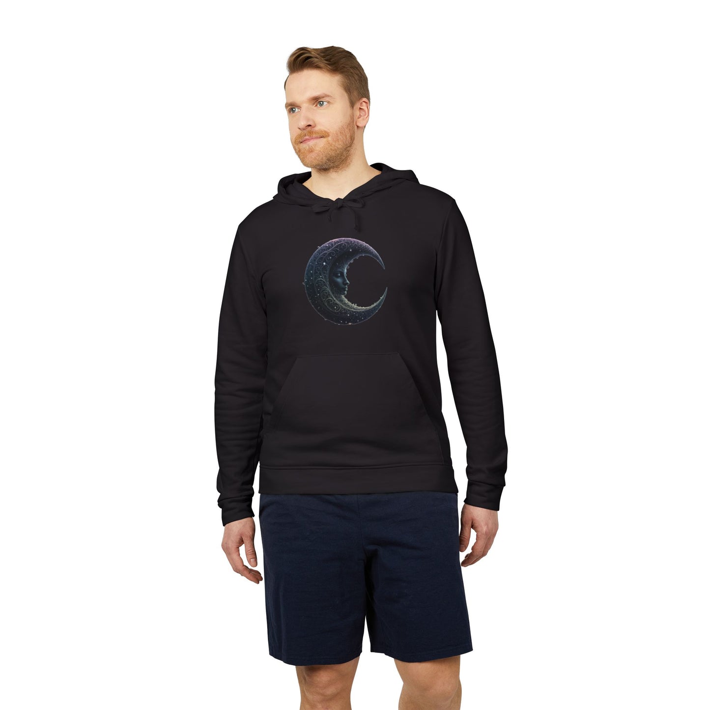 Sudadera con capucha polar unisex adidas® "Jenna Kats Arted On An Adidas Hoodie #2 The Moon"