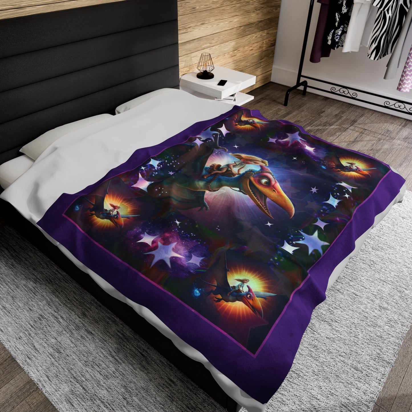 "Pterodactyl's Pal" Velveteen Plush Blanket
