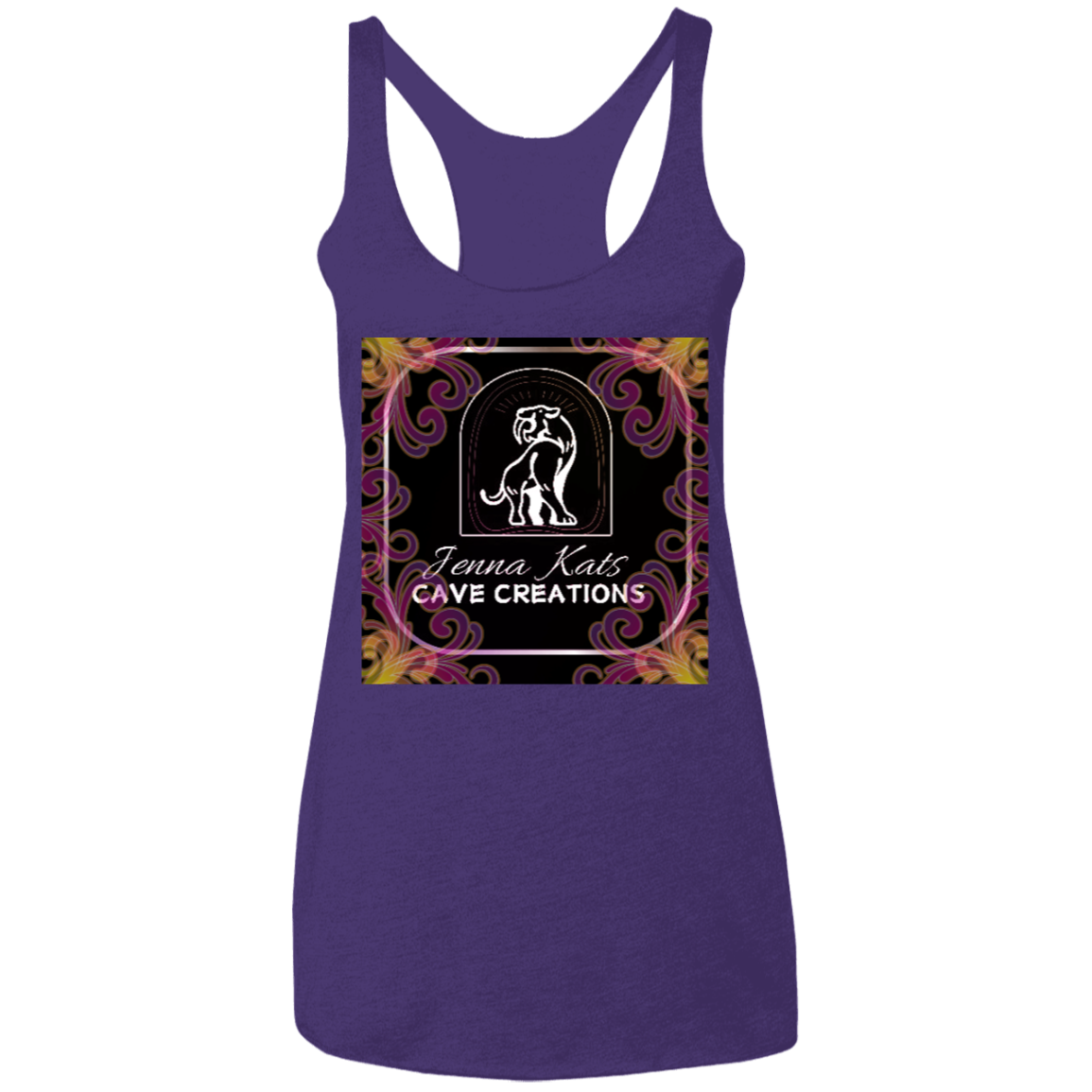 Jenna Kats' Curly Fire Logo Ladies' Tank