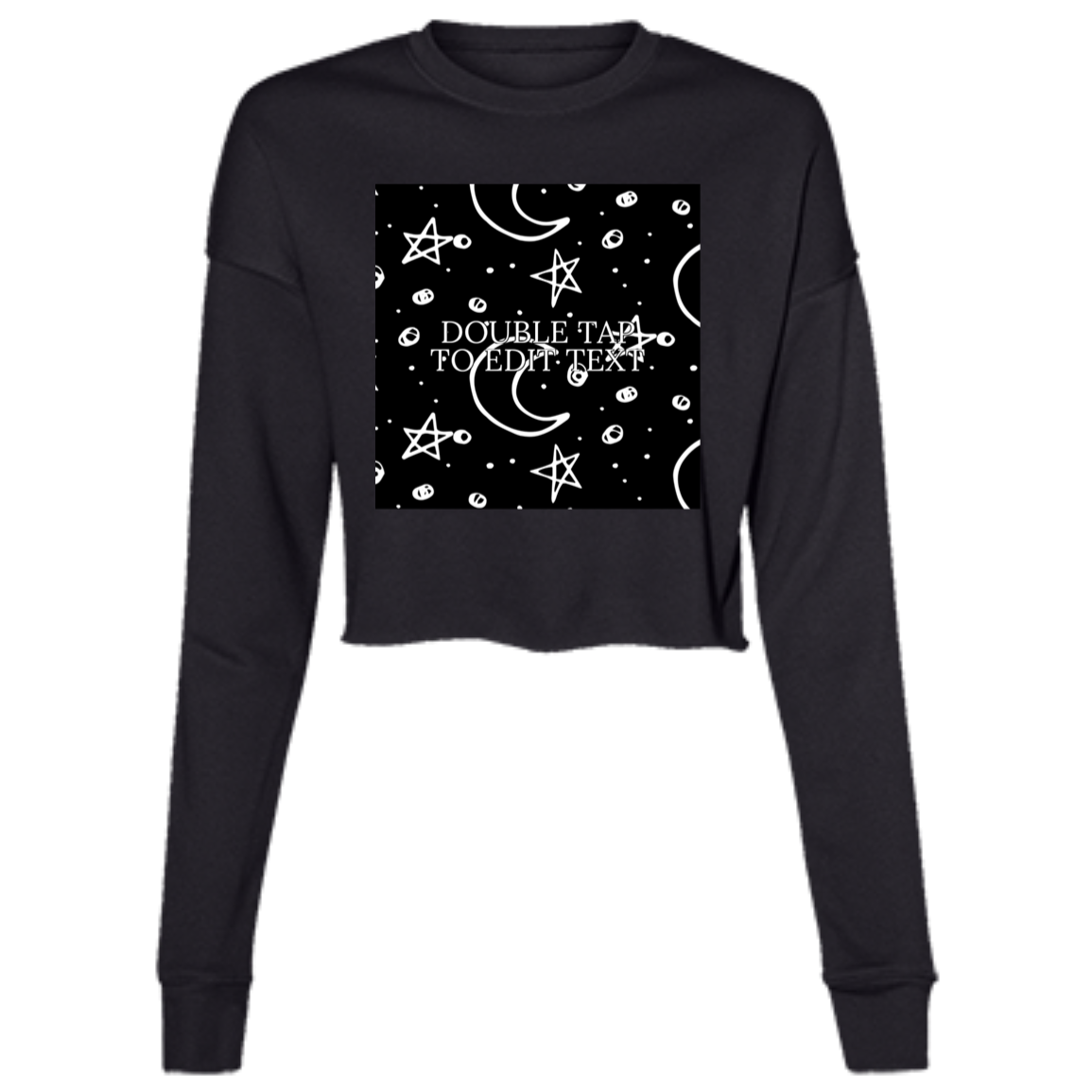 ''Edit Text'' Ladies' Cropped Fleece Crew