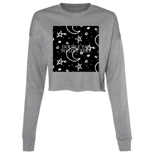 ''Edit Text'' Ladies' Cropped Fleece Crew