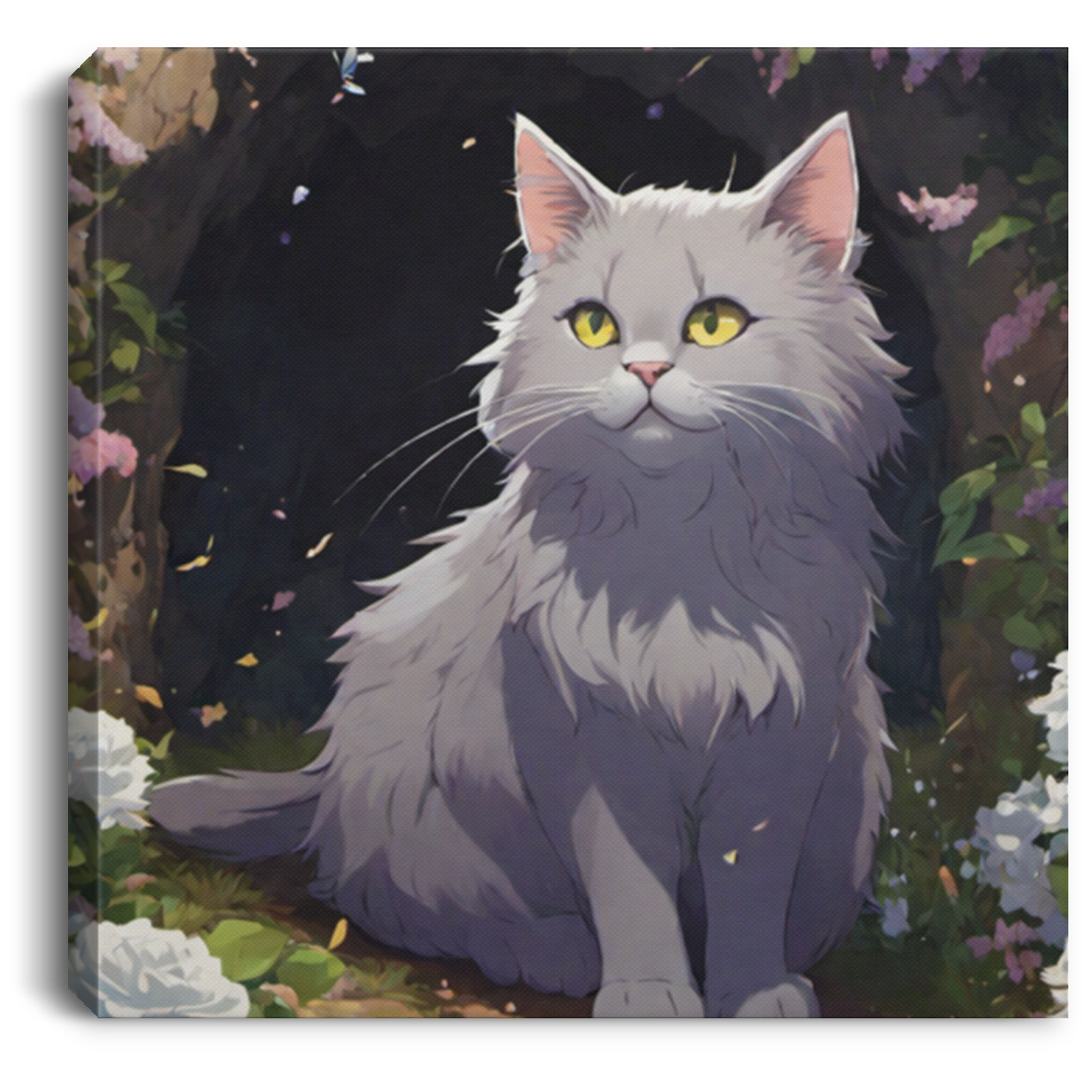 ''Wild Flower Cave Cat'' Print