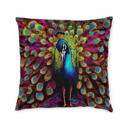 ''Peacock'' Square Pillow