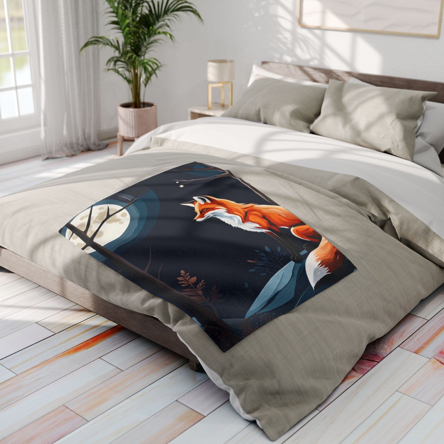 ''Foxy Moon" Arctic Fleece Blanket