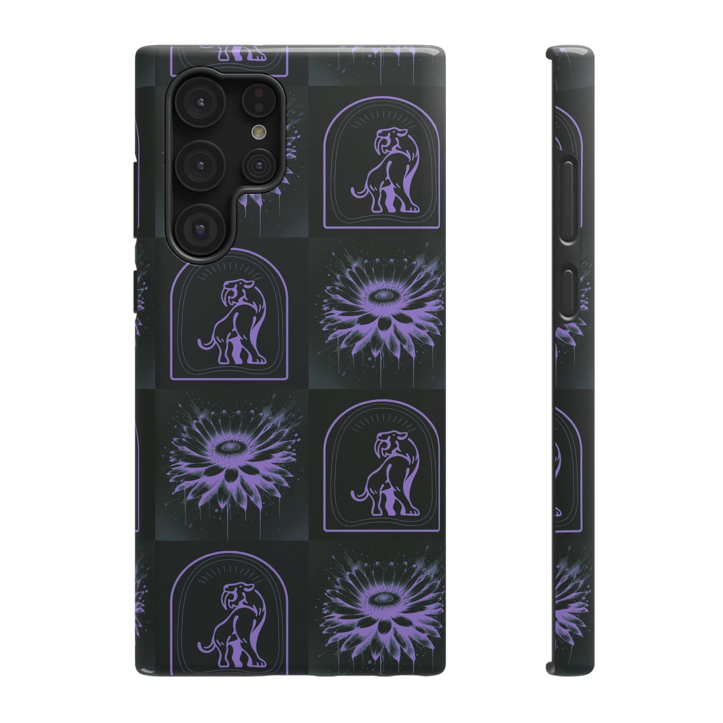 ''Jenna Kats' Purple Daisy" Impact-Resistant Cases