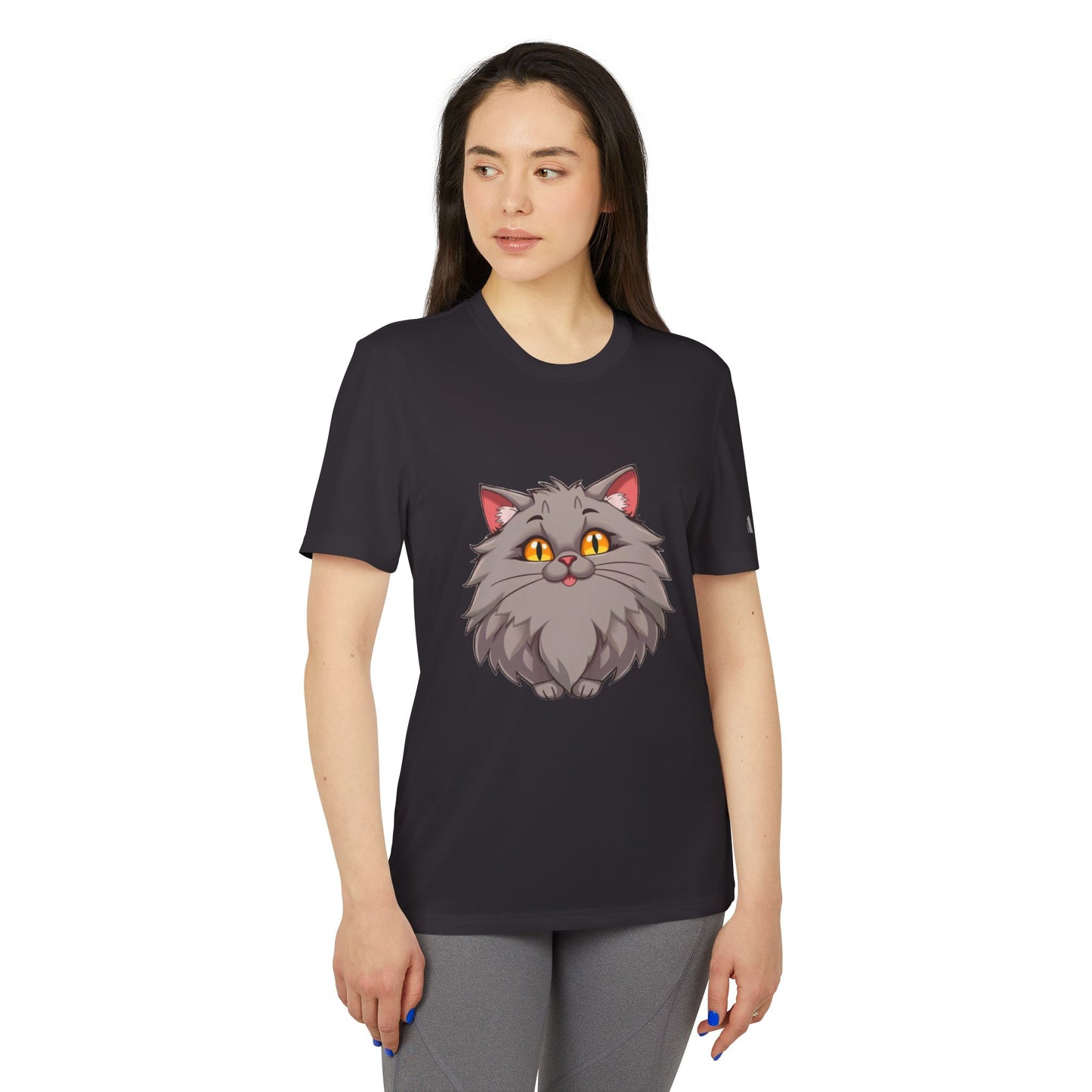 Sport T-shirt - Jenna Kats' Arted On Adidas shirt #14 "Excited Kitty"