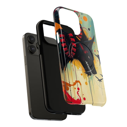 "I Told My Demons About You" Art Print Tough Magnetic Phone Cases with Artistic Wolf Design, Unique Phone Cover, Gift for Animal Lovers, Sleek & Durable Case, iPhone Compatible