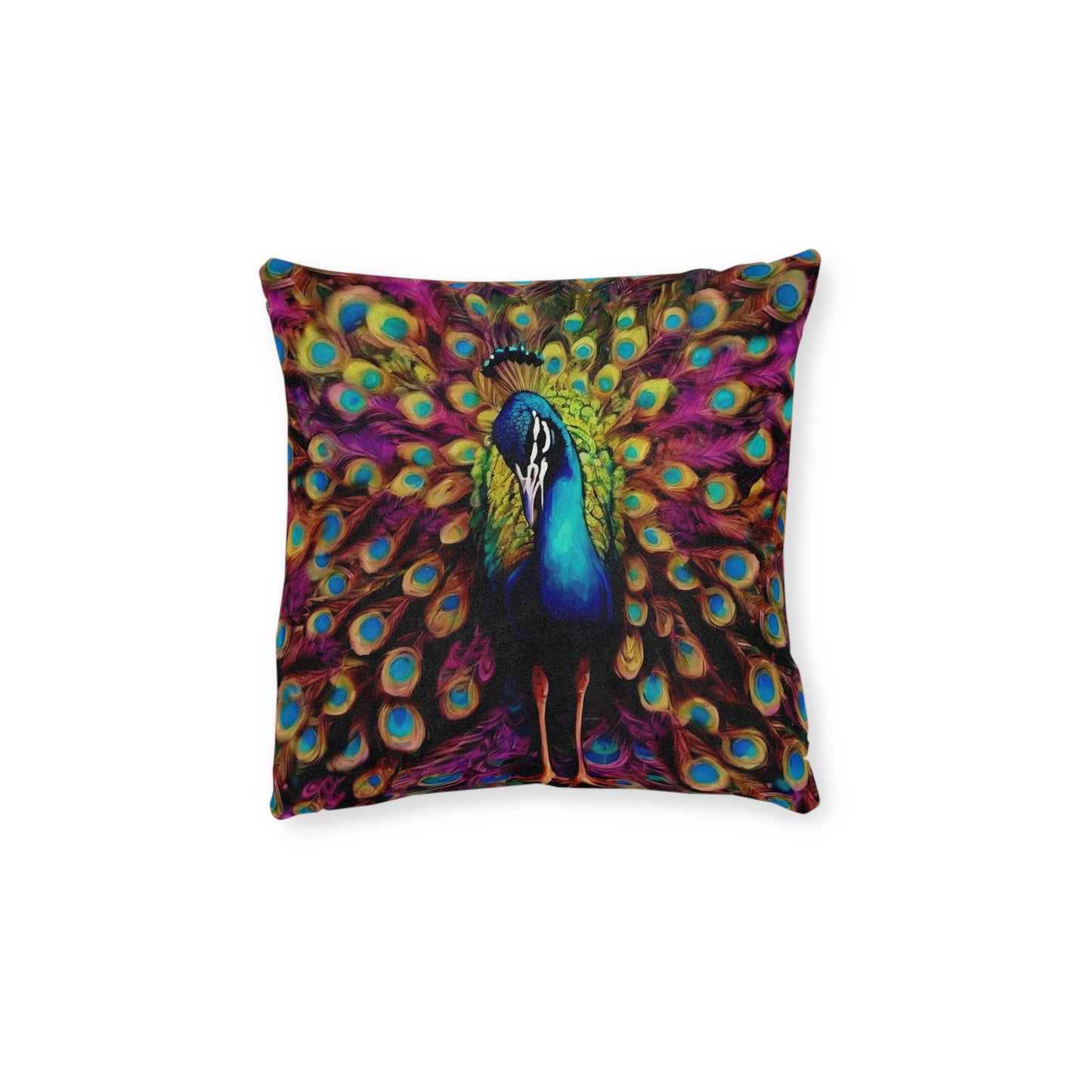 ''Peacock'' Square Pillow