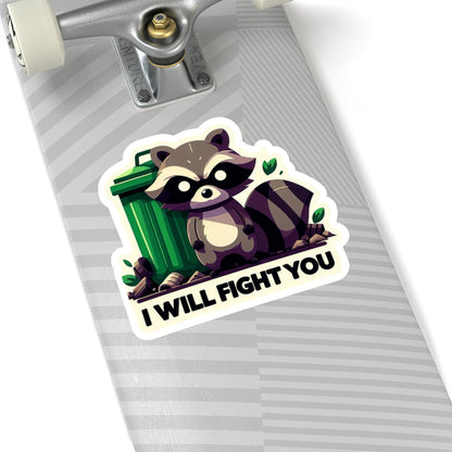 Feisty Raccoon Kiss-Cut Stickers