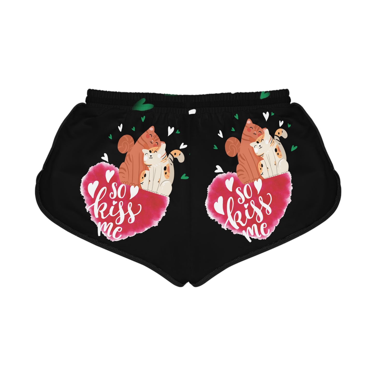 "Kiss Me Kitty" Women's Relaxed Shorts (AOP)