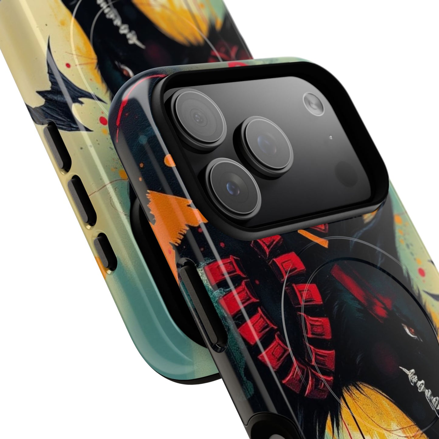 "I Told My Demons About You" Art Print Tough Magnetic Phone Cases with Artistic Wolf Design, Unique Phone Cover, Gift for Animal Lovers, Sleek & Durable Case, iPhone Compatible