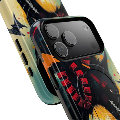 "I Told My Demons About You" Art Print Tough Magnetic Phone Cases with Artistic Wolf Design, Unique Phone Cover, Gift for Animal Lovers, Sleek & Durable Case, iPhone Compatible