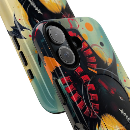 "I Told My Demons About You" Art Print Tough Magnetic Phone Cases with Artistic Wolf Design, Unique Phone Cover, Gift for Animal Lovers, Sleek & Durable Case, iPhone Compatible