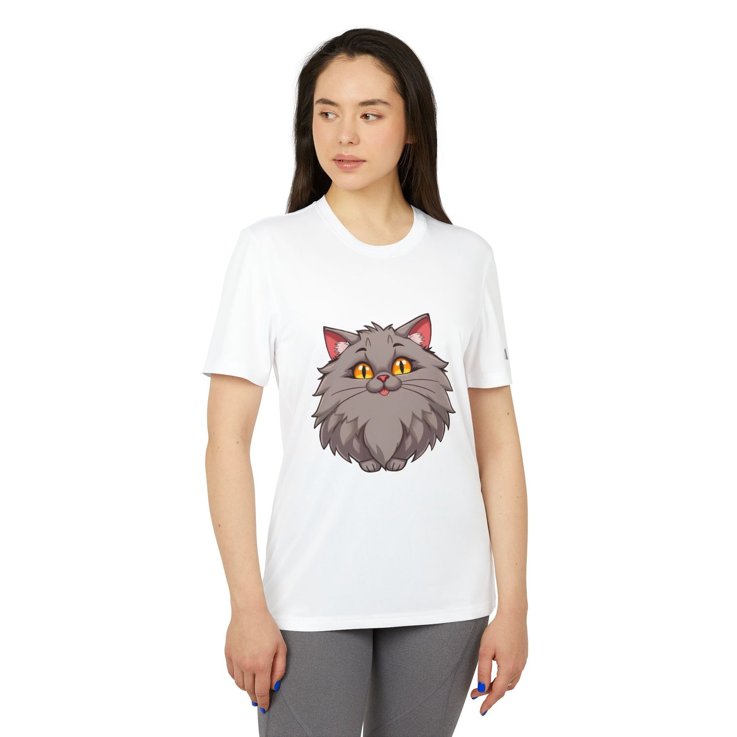 Sport T-shirt - Jenna Kats' Arted On Adidas shirt #14 "Excited Kitty"