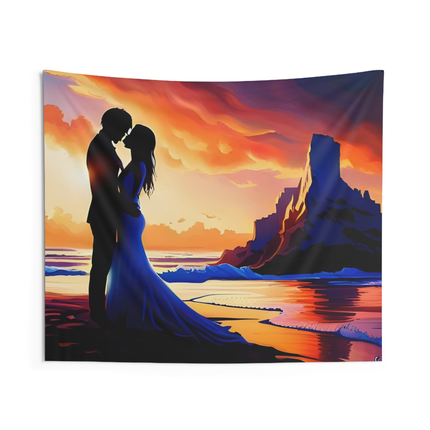 "Together Under The Desert Sunset" Wall Tapestries