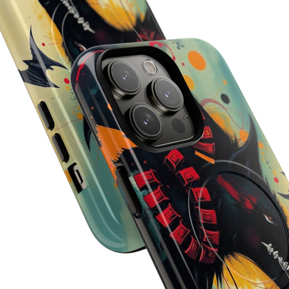 "I Told My Demons About You" Art Print Tough Magnetic Phone Cases with Artistic Wolf Design, Unique Phone Cover, Gift for Animal Lovers, Sleek & Durable Case, iPhone Compatible