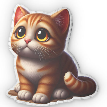 Golden Eyed Ginger Kitty Custom Shaped Pillows