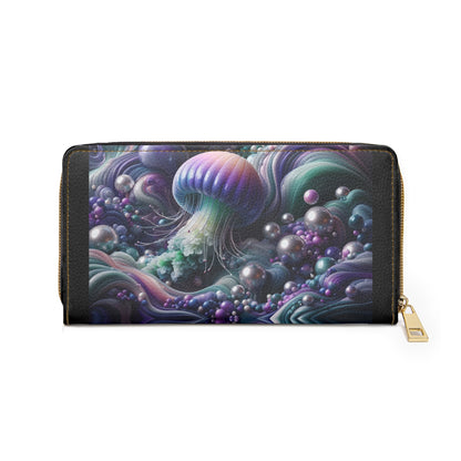 Pearl Jellyfish Zipper Wallet