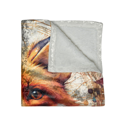 "Fox Haven" Crushed Velvet Blanket