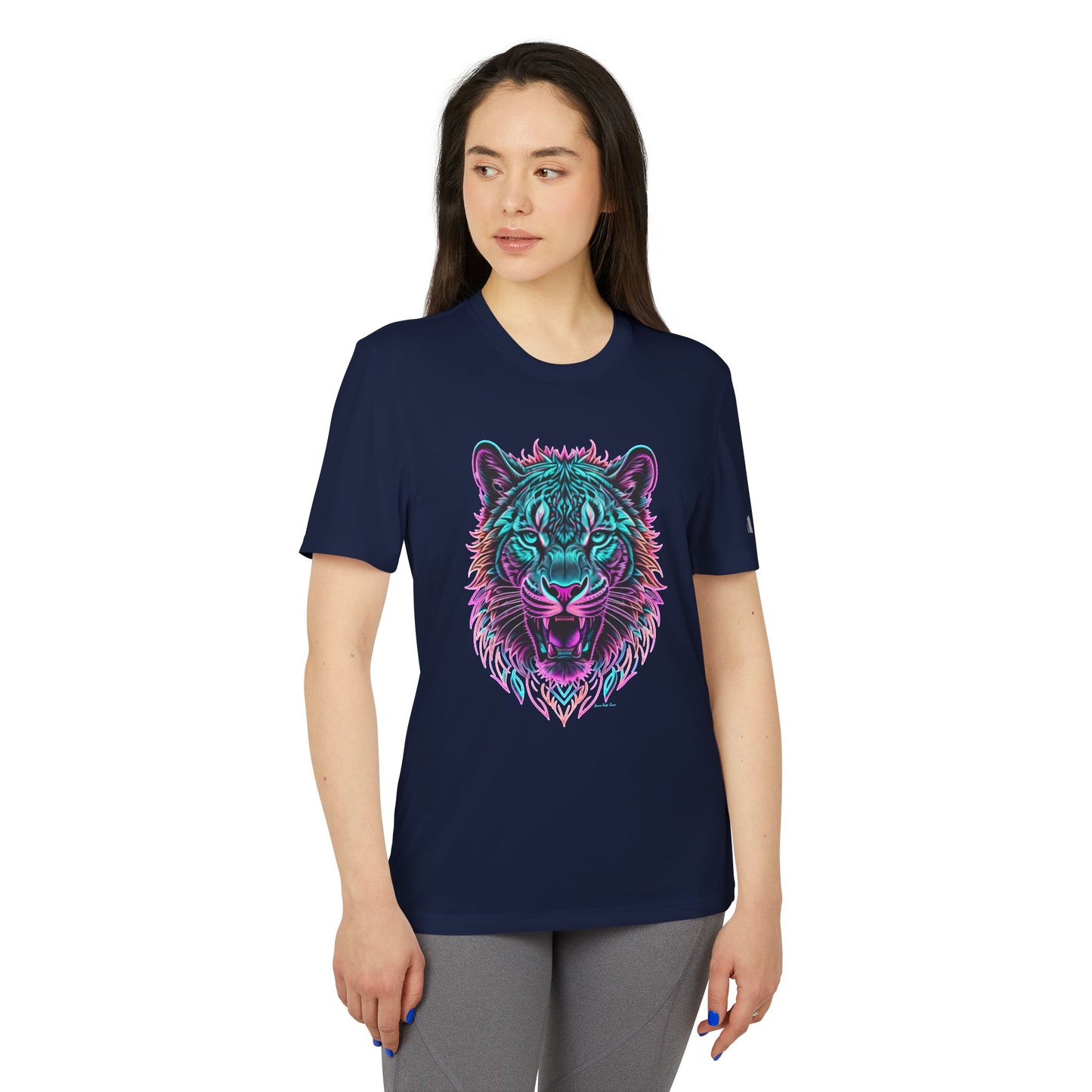 "Jenna Kats' Arted On An Adidas Shirt #11 The Neon Tiger" adidas Unisex Sport T-shirt