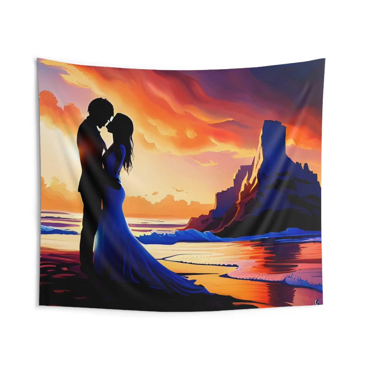 "Together Under The Desert Sunset" Wall Tapestries