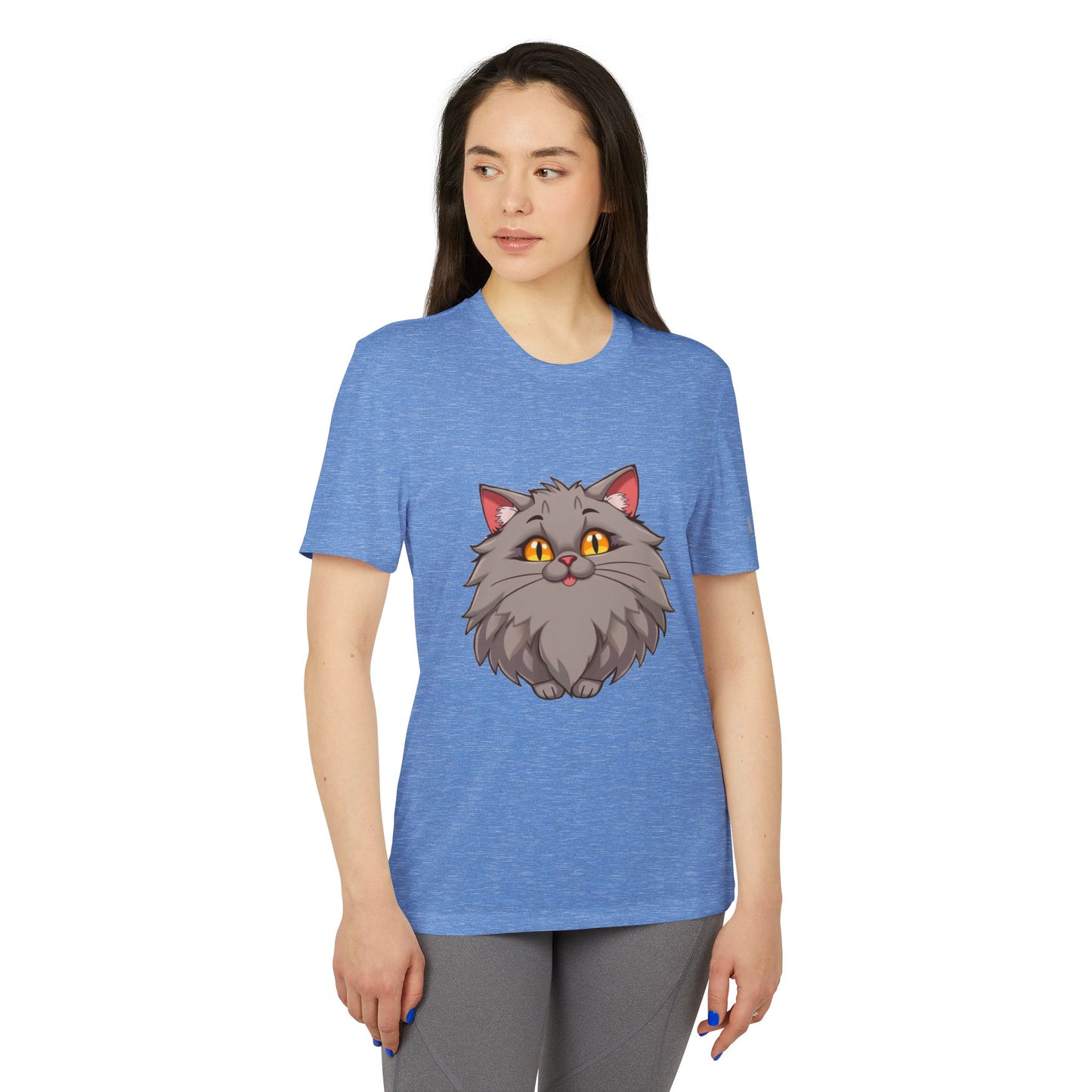 Sport T-shirt - Jenna Kats' Arted On Adidas shirt #14 "Excited Kitty"