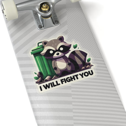 Feisty Raccoon Kiss-Cut Stickers