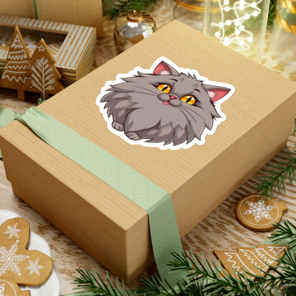 Excited Kitty Kiss-Cut Stickers