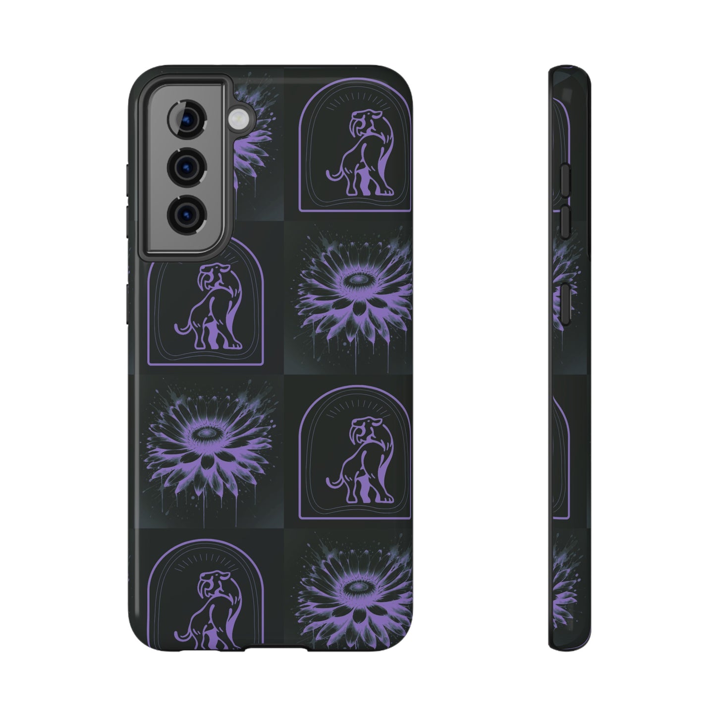 ''Jenna Kats' Purple Daisy" Impact-Resistant Cases