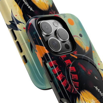 "I Told My Demons About You" Art Print Tough Magnetic Phone Cases with Artistic Wolf Design, Unique Phone Cover, Gift for Animal Lovers, Sleek & Durable Case, iPhone Compatible