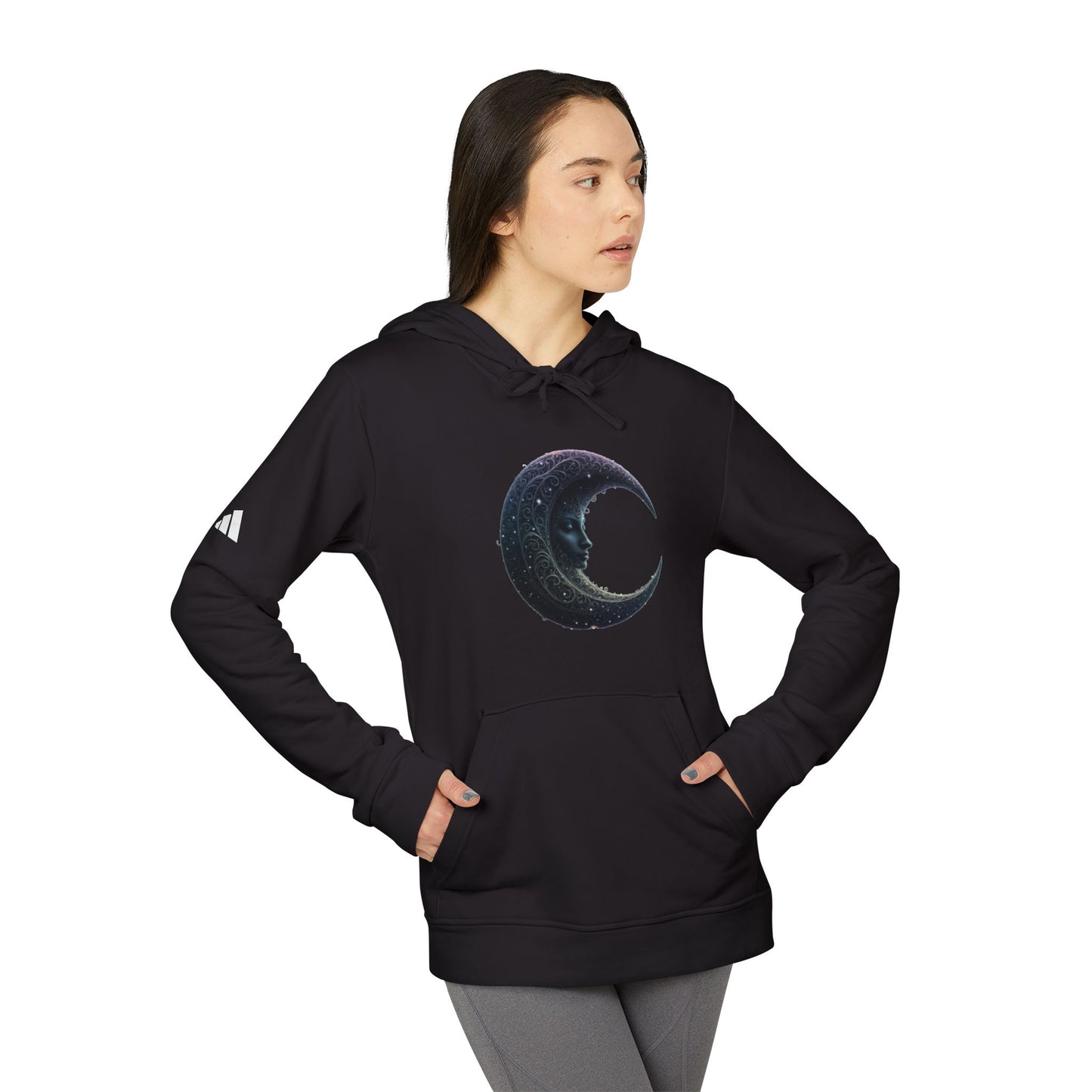 ''Jenna Kats Arted On An Adidas Hoodie #2 The Moon'' adidas® Unisex Fleece Hoodie